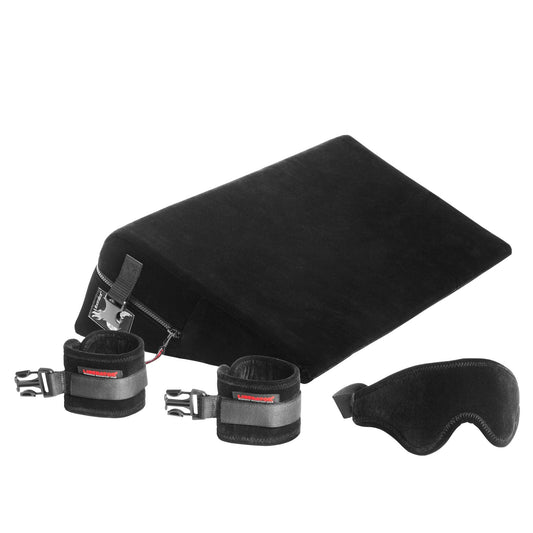 Liberator Black Label Wedge Sex Positioning Pillow with Cuffs - PLZR Toys